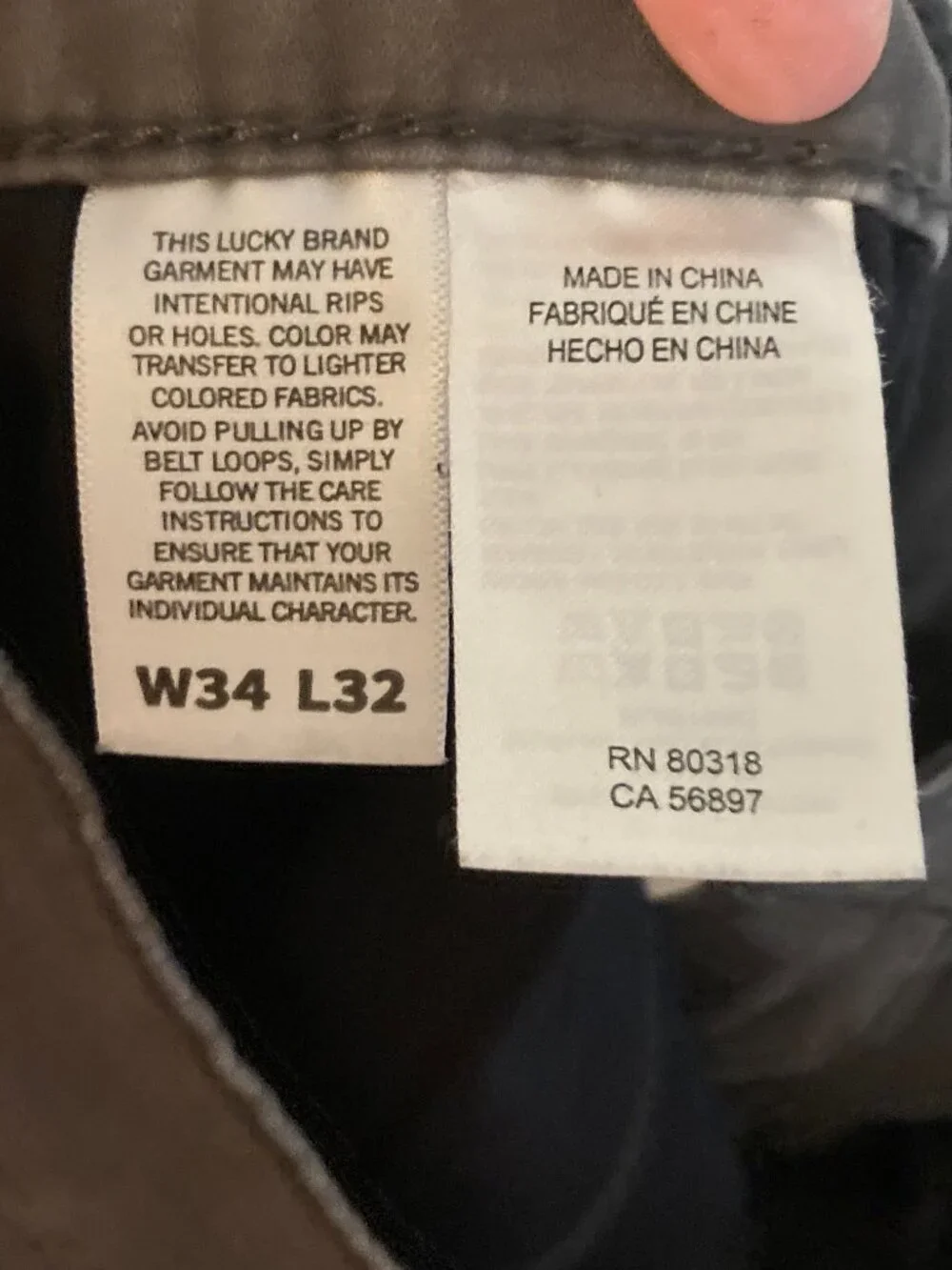 Lucky Brand Men's Gray 